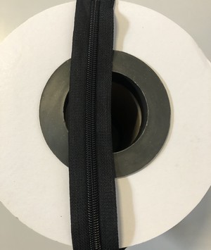 Spiralreissverschluss Nylon 6mm/100m Rolle, Schwarz 580